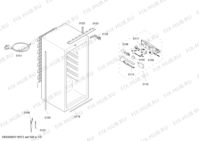 Схема №2 1KCI22535 с изображением Поднос для холодильной камеры Bosch 11005596