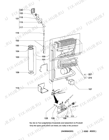 Взрыв-схема холодильника Electrolux RM6360 - Схема узла Cooling generator