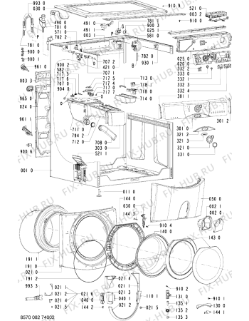 Схема №2 AWM 8900-ROK с изображением Декоративная панель для стиральной машины Whirlpool 481245217957