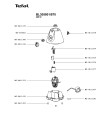 Схема №1 BL305801/870 с изображением Часть корпуса для электромиксера Tefal MS-650082