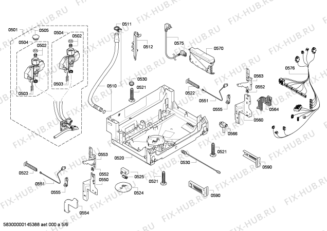 Взрыв-схема посудомоечной машины Siemens SN66T053EU - Схема узла 05