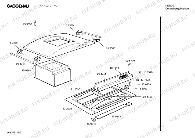 Схема №2 AH322131 с изображением Клавиатура для электровытяжки Bosch 00264645