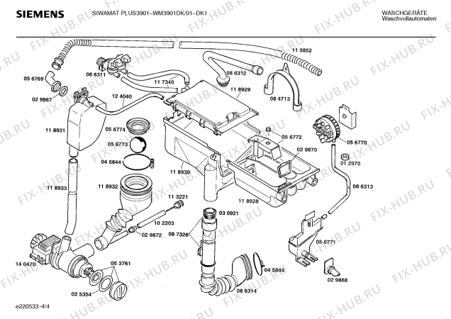 Схема №3 WM39010DK SIWAMAT PLUS 3901 с изображением Панель для стиралки Siemens 00272940