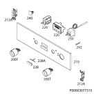 Схема №1 PBD35100X с изображением Указатель для электропечи Aeg 3570817019