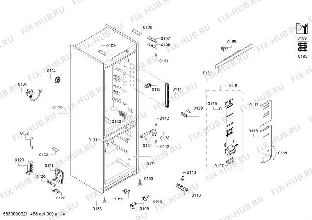Схема №2 PKNB56AI4P, Pitsos с изображением Дверь для холодильника Bosch 00718460
