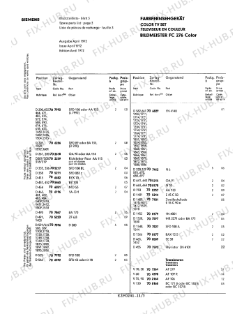 Схема №8 FC276 с изображением Транзистор для телевизора Siemens 00708169