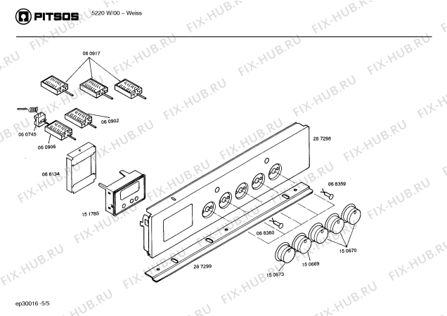 Схема №1 EH594HMSW с изображением Нижняя часть корпуса для плиты (духовки) Bosch 00287296