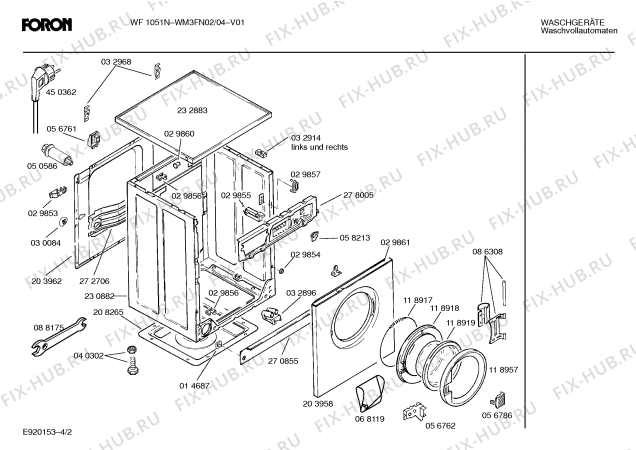 Схема №3 WM3FN03 VITACLEAN с изображением Ручка для стиралки Bosch 00095213