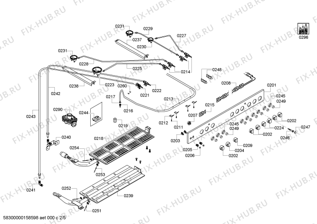 Схема №5 HSG2060AME с изображением Варочная панель для плиты (духовки) Siemens 00248919