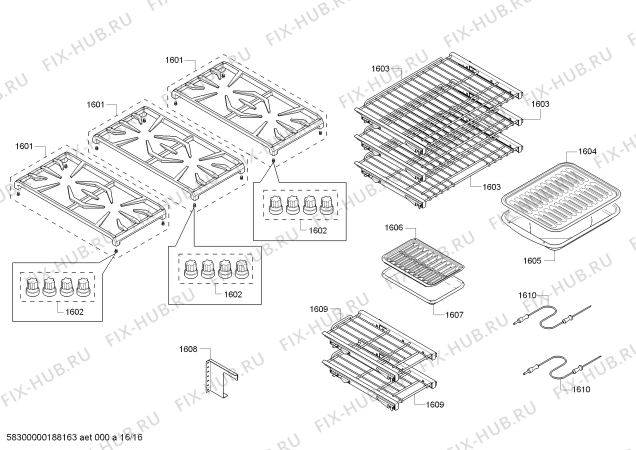 Схема №13 PRD486NLGU Thermador с изображением Скоба для плиты (духовки) Bosch 00623993