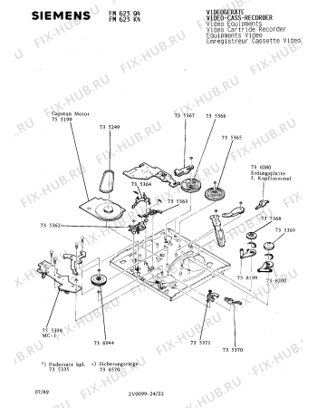 Взрыв-схема телевизора Siemens FM623Q4 - Схема узла 22