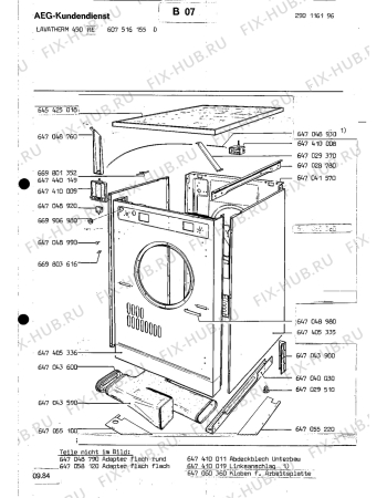 Взрыв-схема стиральной машины Aeg LTH450 RE - Схема узла Section1
