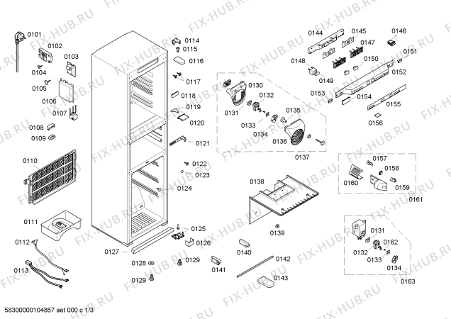 Схема №2 KG33F220 с изображением Дверь для холодильной камеры Siemens 00242358