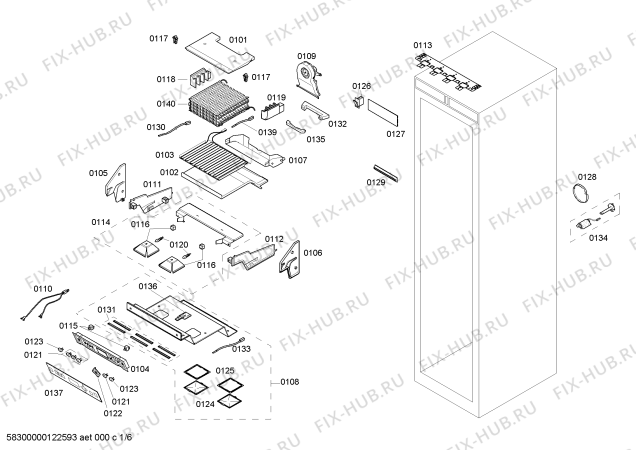 Схема №3 G7361X0 с изображением Вставная полка для холодильной камеры Bosch 00666041