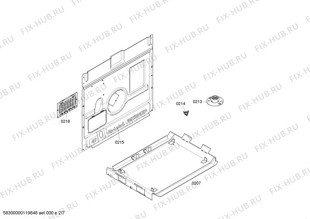 Взрыв-схема плиты (духовки) Bosch HLN122050X - Схема узла 02