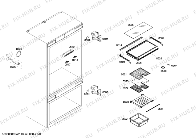 Схема №6 CIB30MIIR7 с изображением Панель для холодильника Bosch 00702993