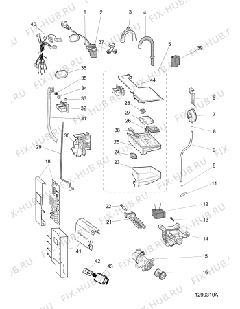 Схема №3 AQS62L09UA (F086923) с изображением Пластинка для стиральной машины Indesit C00306839