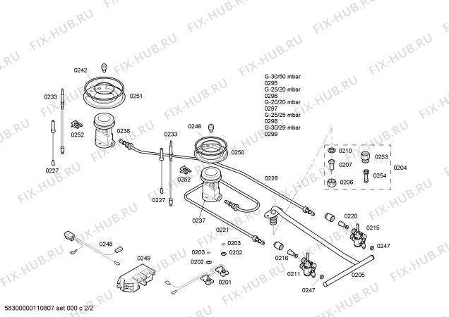 Схема №1 T25T8N0 с изображением Форсунки для жидкого газа для плиты (духовки) Siemens 00426119