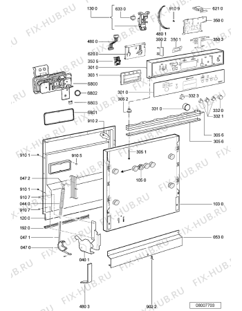 Взрыв-схема посудомоечной машины Bauknecht GSIP 106 POWER PT - Схема узла