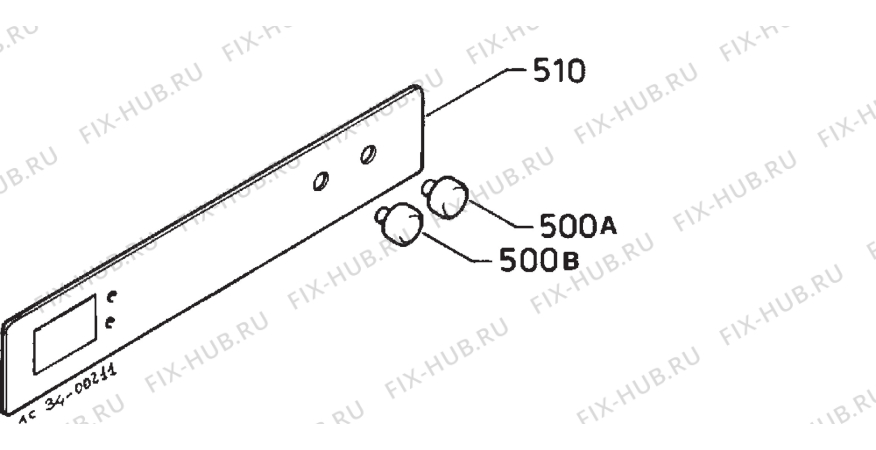 Взрыв-схема плиты (духовки) Zanussi FBI533SS - Схема узла Command panel 037