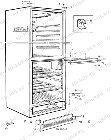 Взрыв-схема холодильника Unknown QT111R - Схема узла C10 Cabinet