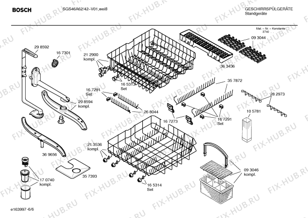 Схема №4 SGS46A62 с изображением Краткая инструкция для посудомоечной машины Siemens 00585886