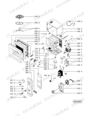 Схема №1 AVM 591/WH с изображением Панель управления для свч печи Whirlpool 481945358894