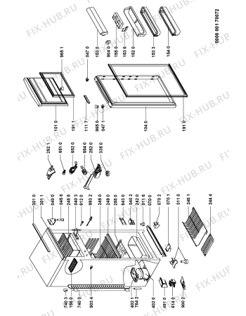 Схема №1 DP 5270 с изображением Дверца для холодильной камеры Whirlpool 481241618762