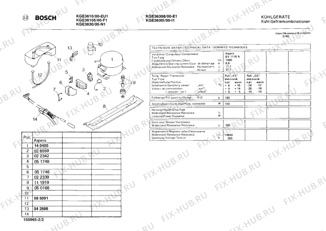 Взрыв-схема холодильника Bosch KGE36105 KGE3610 - Схема узла 02