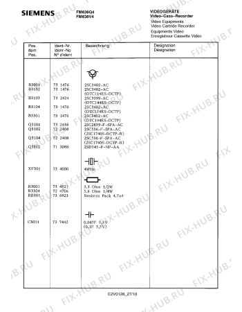 Схема №20 FM636Q4 с изображением Инструкция по эксплуатации для видеотехники Siemens 00530645