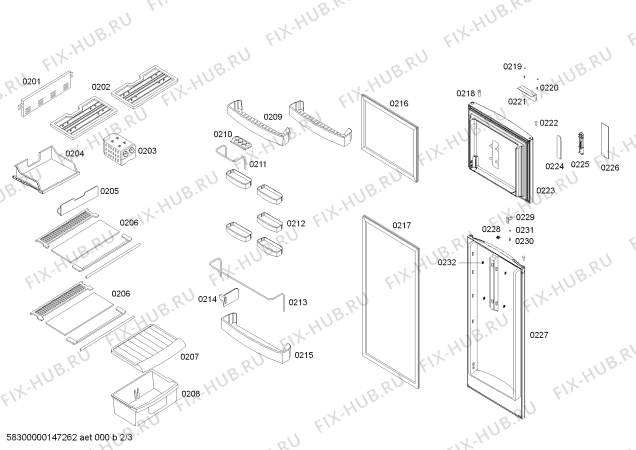Схема №2 RS32U7124C REFRIGERADOR BL COLDEX CN36 C/PANEL 220V/60Hz PERU с изображением Модуль материнской платы для холодильной камеры Bosch 00656693
