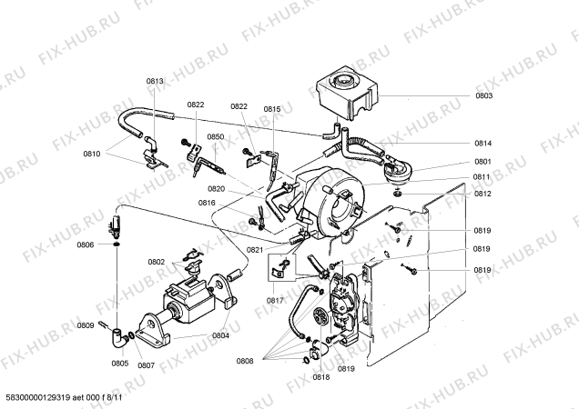 Схема №9 CM210130 Gaggenau с изображением Планка для электрокофемашины Bosch 00668175