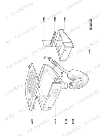 Схема №4 AWI 312 HK с изображением Уплотнитель (прокладка) для стиральной машины Whirlpool 481246688793