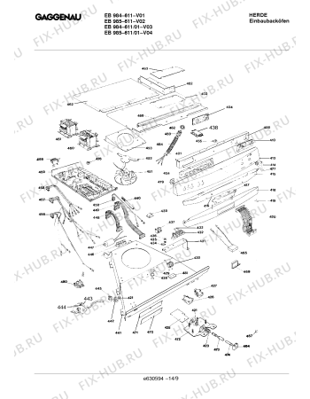 Схема №10 EB984611 с изображением Модуль управления для плиты (духовки) Bosch 00352099