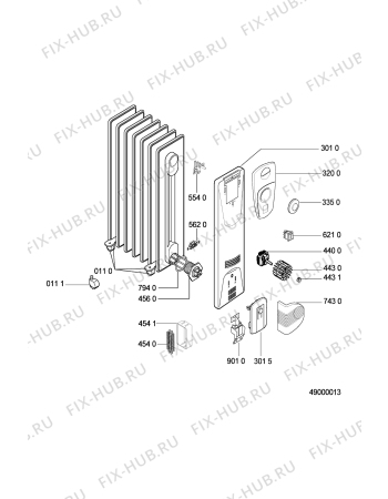 Схема №1 AMB 797 с изображением Крышка для электрообогревателя Whirlpool 481244058208