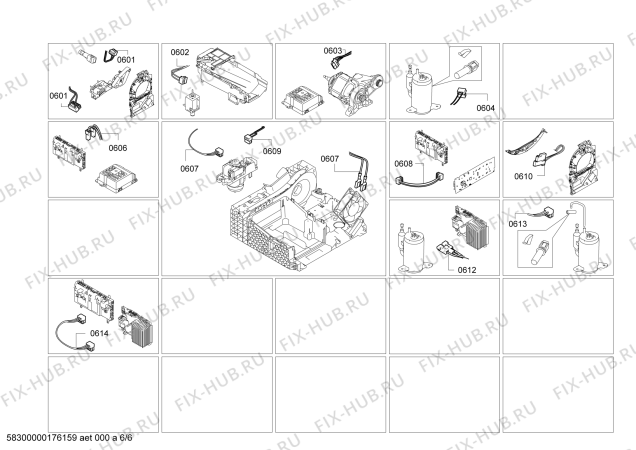 Взрыв-схема сушильной машины Siemens WT48Y800TR IQ800 selfCleaning condenser - Схема узла 06