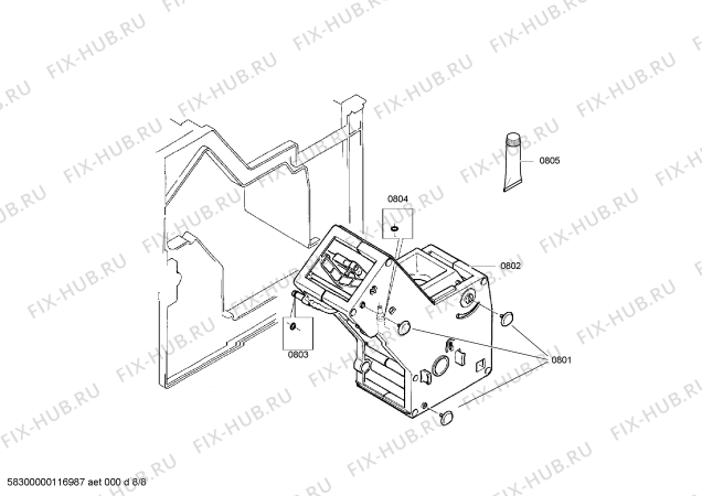 Схема №7 TK64F09 Surpresso S45 с изображением Панель для кофеварки (кофемашины) Siemens 00498920