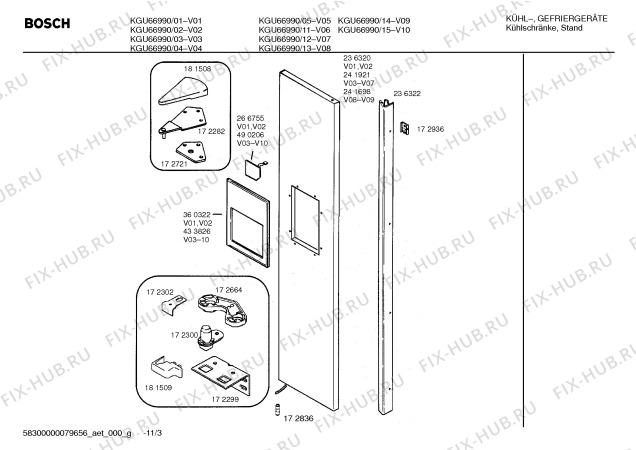 Схема №5 KGU66990 с изображением Крышка для холодильной камеры Bosch 00480384