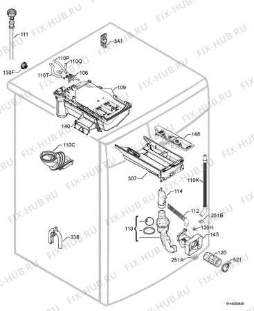 Взрыв-схема стиральной машины Rex Electrolux RWFM14480W - Схема узла Hydraulic System 272