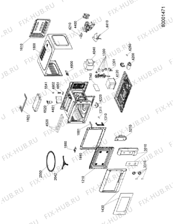 Схема №1 MWD 20 WH с изображением Панель для плиты (духовки) Whirlpool 482000093721