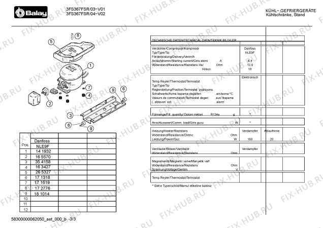 Схема №3 3FS367FSR/98S с изображением Дверь для холодильника Bosch 00215235