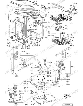 Схема №2 GSF PRESTIGE 1 WS с изображением Обшивка для электропосудомоечной машины Whirlpool 481245373635