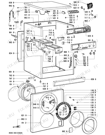 Схема №1 WAS 4730-D с изображением Тумблер для стиралки Whirlpool 481228218954