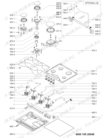 Схема №1 AKM526NA4 (F092431) с изображением Инструкция по эксплуатации для плиты (духовки) Indesit C00371764