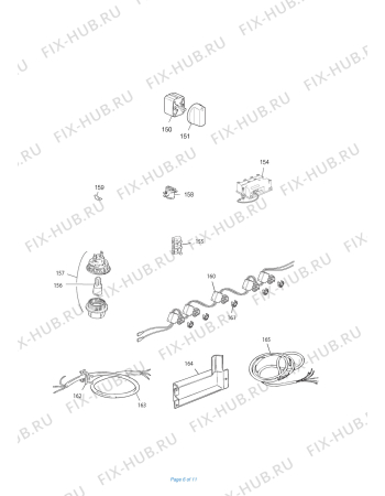 Взрыв-схема плиты (духовки) DELONGHI PEMX 965/1 T - Схема узла 6