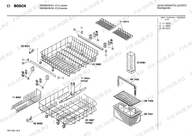 Схема №3 SMS8025 с изображением Панель для посудомоечной машины Bosch 00270724