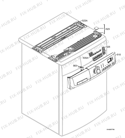 Взрыв-схема стиральной машины Electrolux EWM126410W - Схема узла Command panel 037