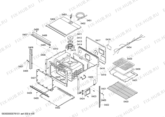 Взрыв-схема холодильника Bosch HBN646AUC - Схема узла 04