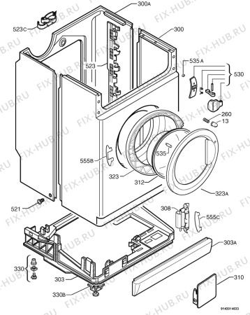 Взрыв-схема стиральной машины Zanussi FL1089ALU - Схема узла Housing 001