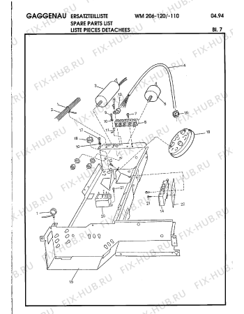 Схема №8 WM206120 WM206 с изображением Накладка для стиральной машины Bosch 00159073